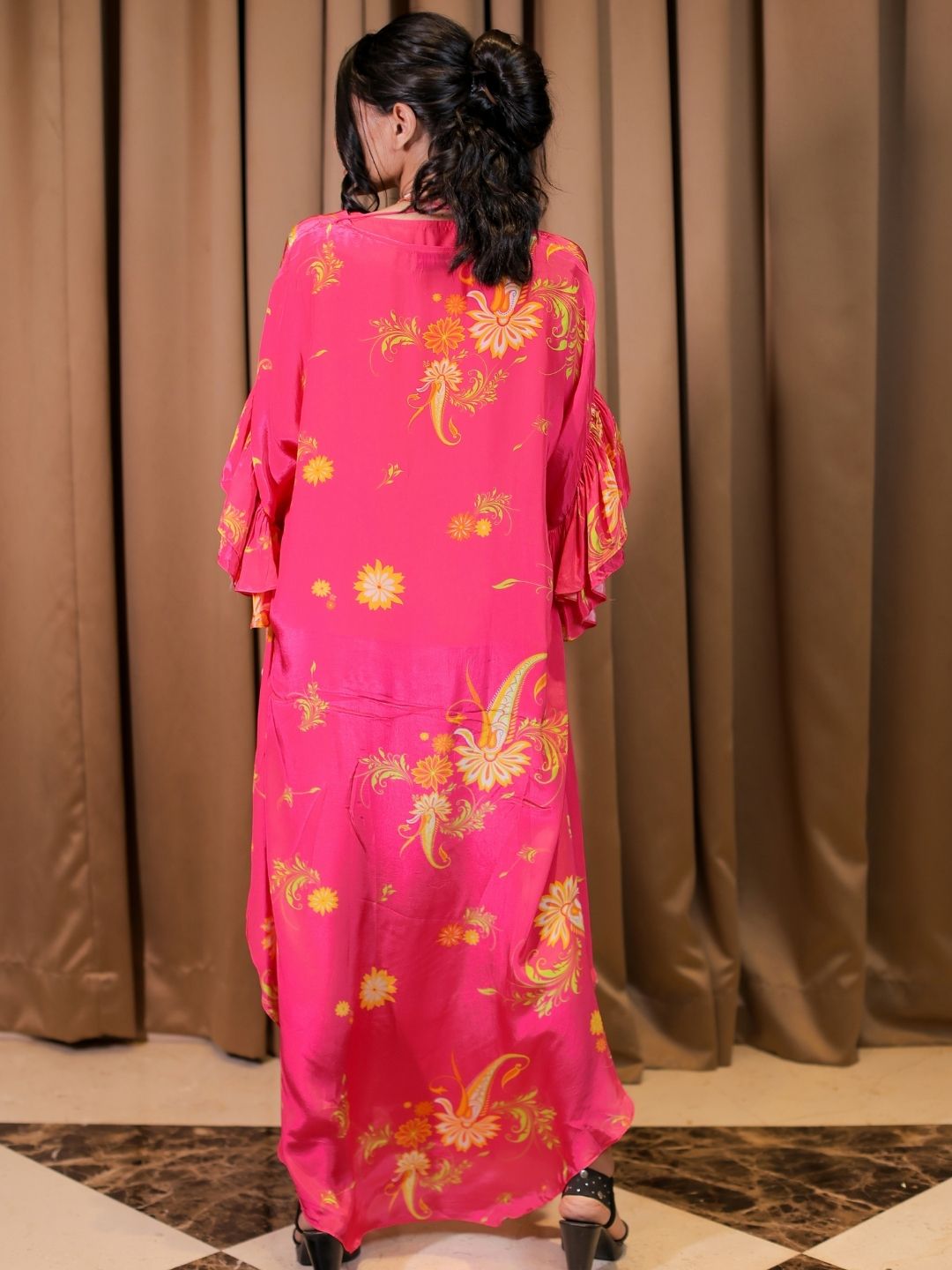 Pink Printed Kaftan (Offer)