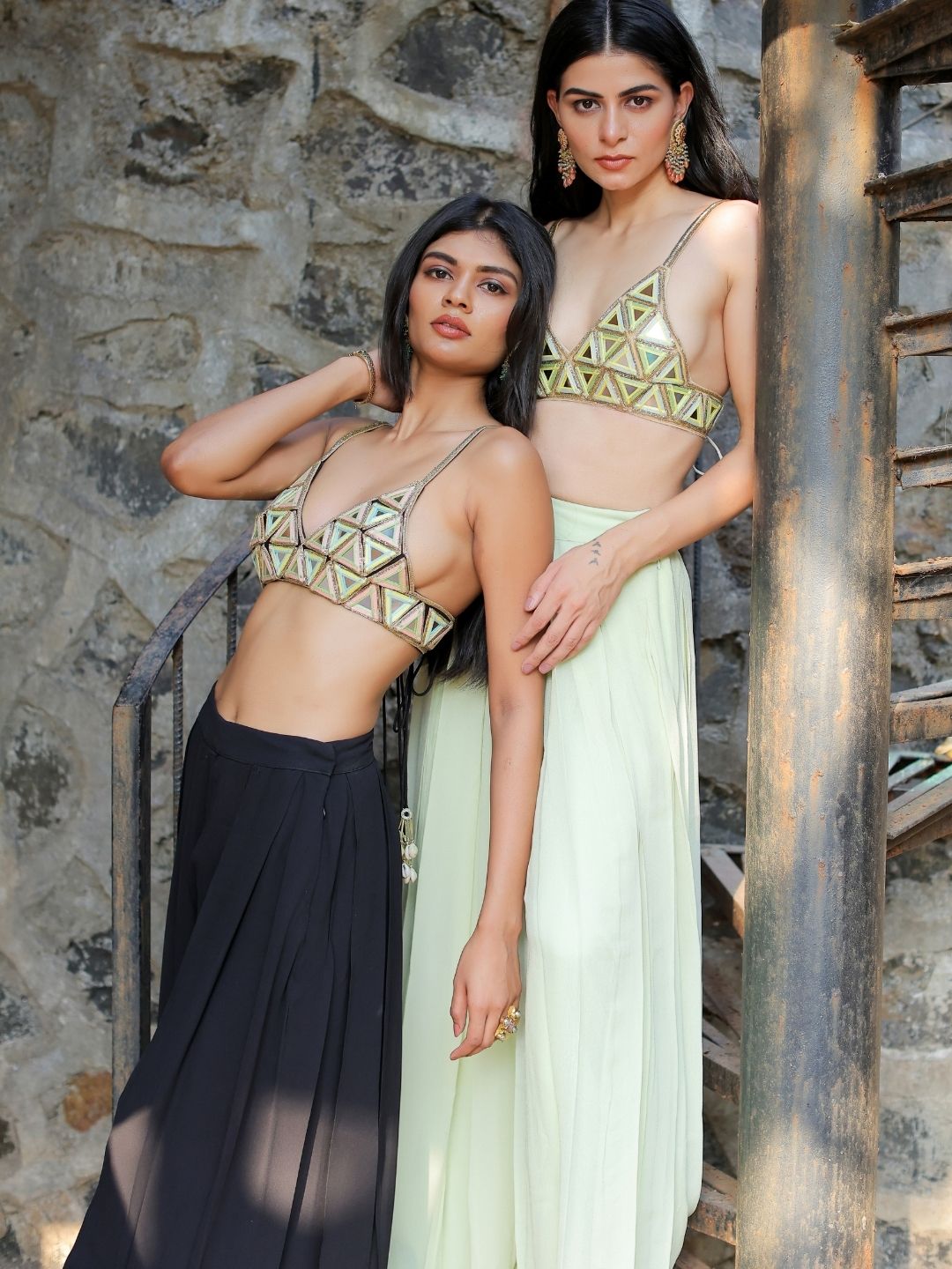 Black Bralette Pant Set