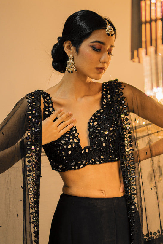 Black Pant Dupatta Set