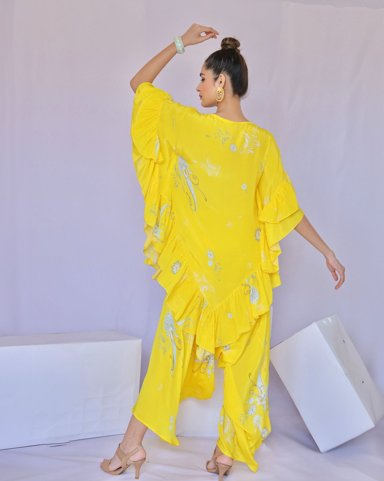 Yellow Printed Cowrie Co-ordset (Offer)