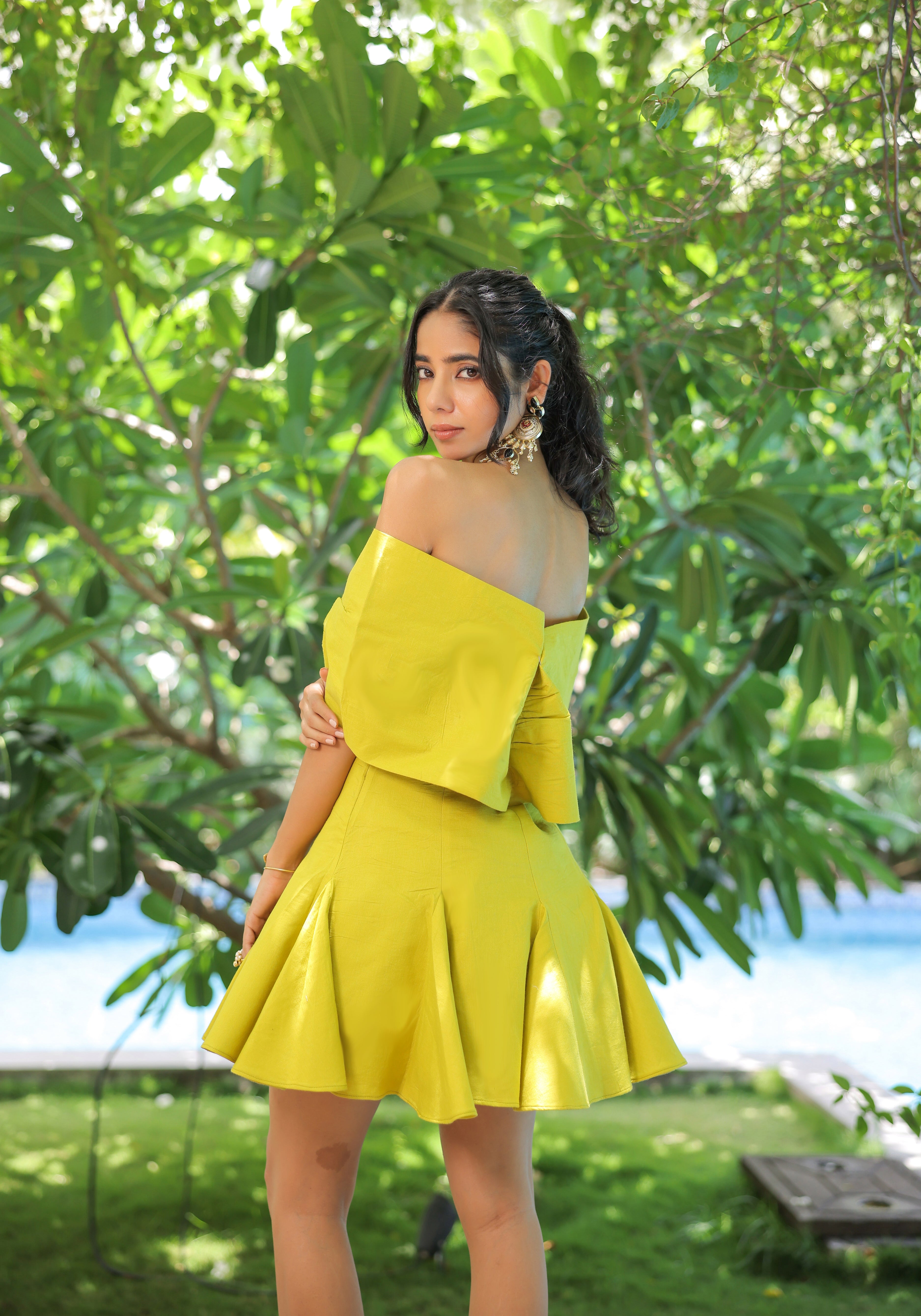 Lime Green Bow Dress