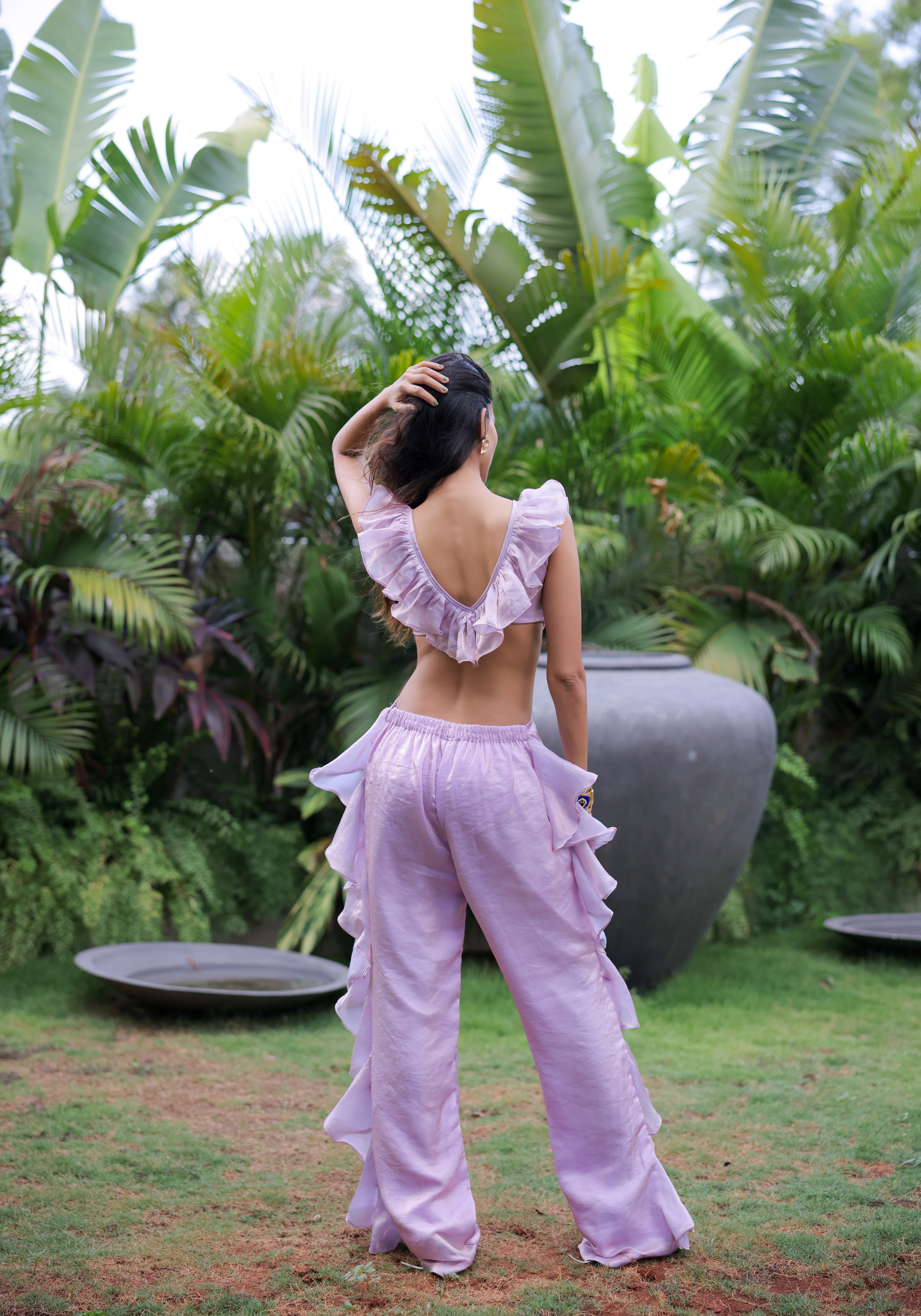 Lilac Ruffle Pant set/Jumpsuit