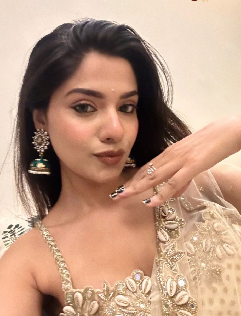 Cream Embroidered Mumtaz Saree Set